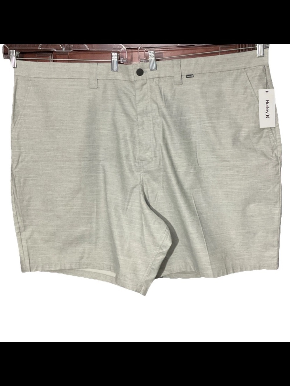 Hurley Men's Light Heather Gray Flat Front Shorts 56B NWT